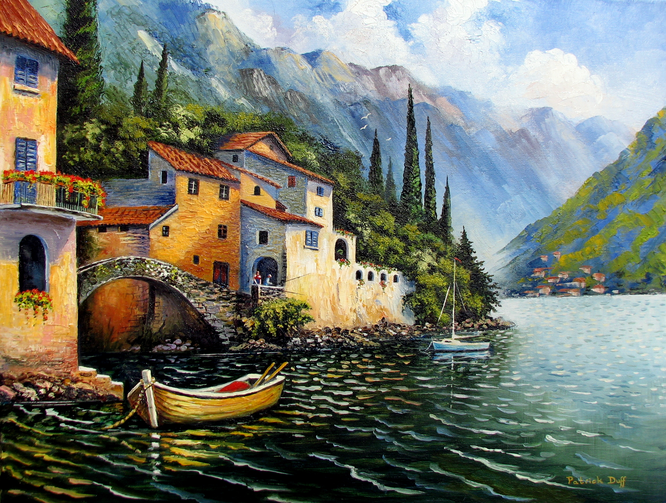 Итальянские картины. Озеро Комо Италия в живописи. Картина озеро Комо. Пейзажи озера Комо. Пейзажи Италии живопись озеро Комо.
